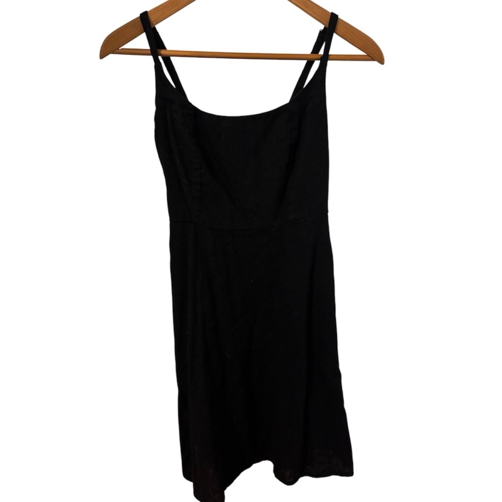 Old Navy Women’s Mini Skater Dress Sundress Adjustable Straps Pockets Black XS